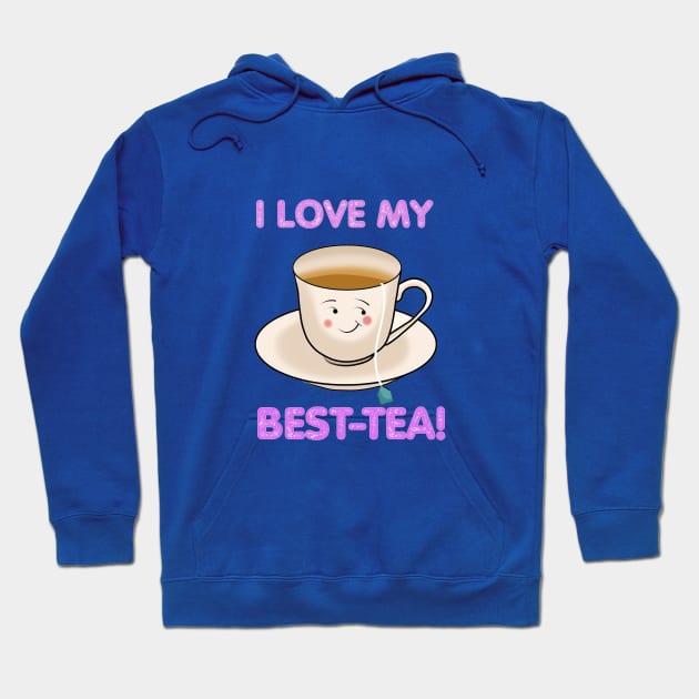 BEST FRIENDS FUNNY CUTE TEA CUP Hoodie by Art by Eric William.s